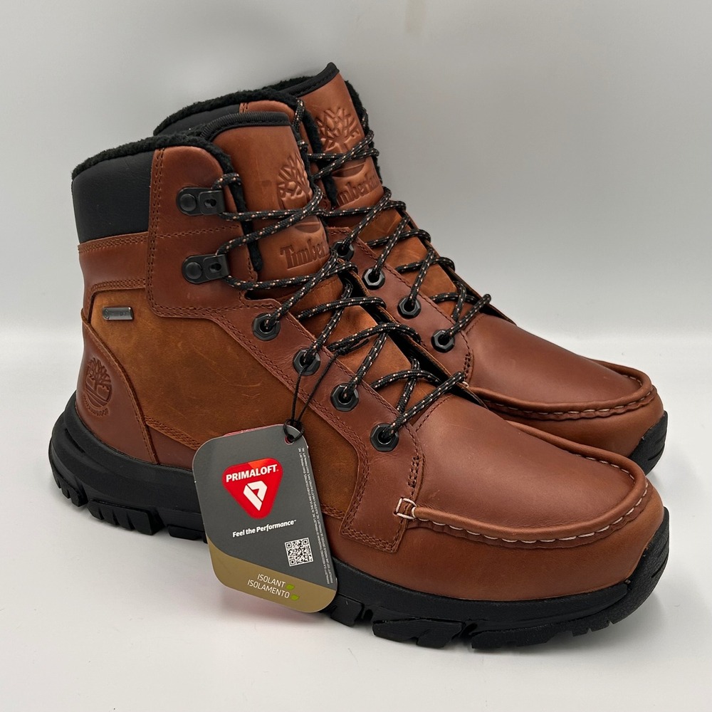 Timberland Garrison Field Mens 10 Waterproof Insulated Boots Brown A1X51 NEW